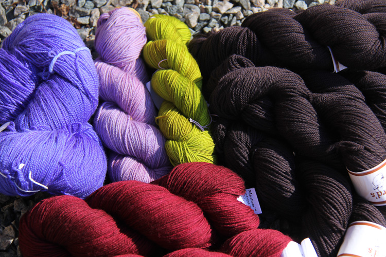 colorful yarn from Rhinebeck 2012