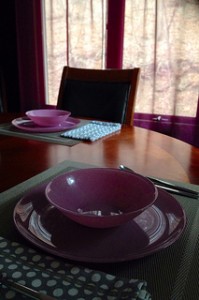 Radiant Orchid dining | The Knitting Vortex